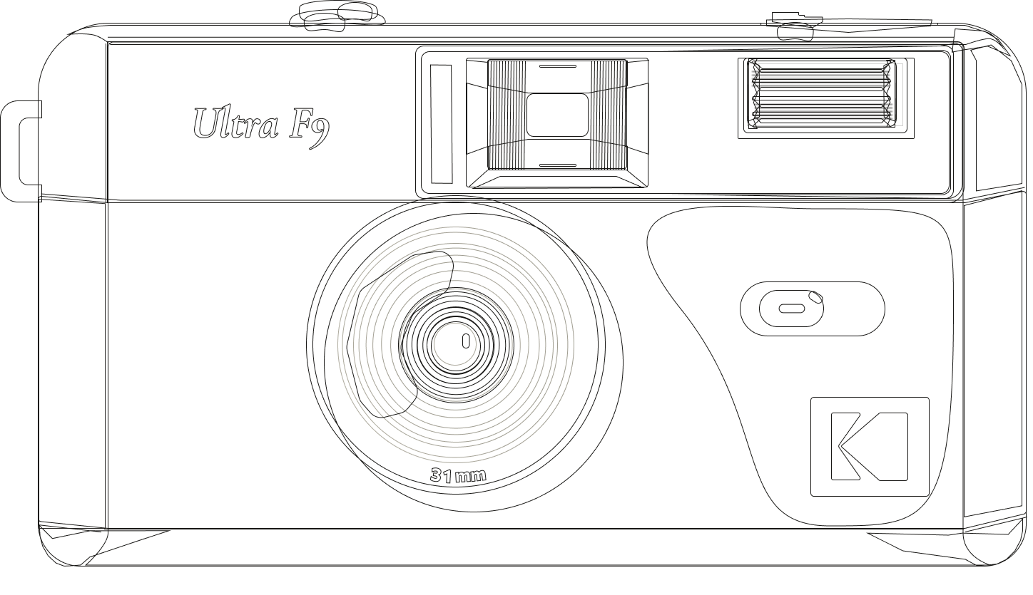 Camera outline illustration — Figma exploration (1 of 4)